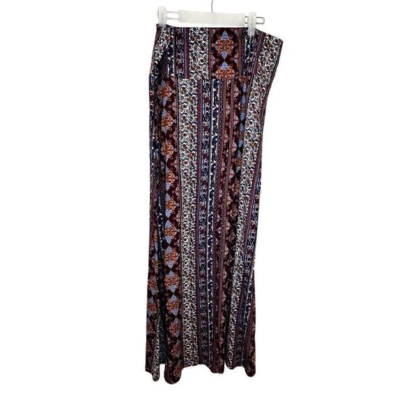 Brat Star Mixed Pattern Bohemian Maxi Skirt Large - Picture 2 of 3